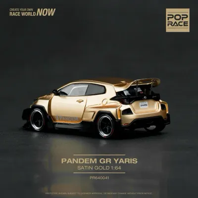 Toyota Pandem GR Yaris - Guld - PR64-41 - Pop Race - 1:64