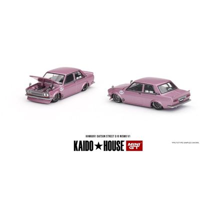 Datsun 510 Street Nismo V1 - Rosa - 091 - Mini GT - 1:64