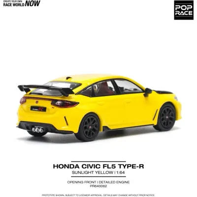 Honda Civic Type R FL5 - Gul - Pop Race - 1:64