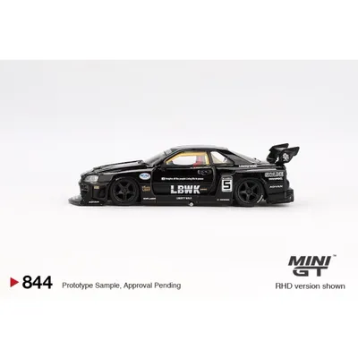 Nissan LB-ER34 Super Silhouette Skyline Black Mini GT - 1:64