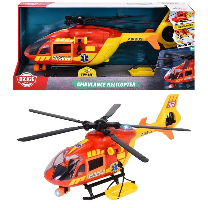Ambulanshelikopter - Airbus H145 - Ljud / Ljus - Dickie Toys