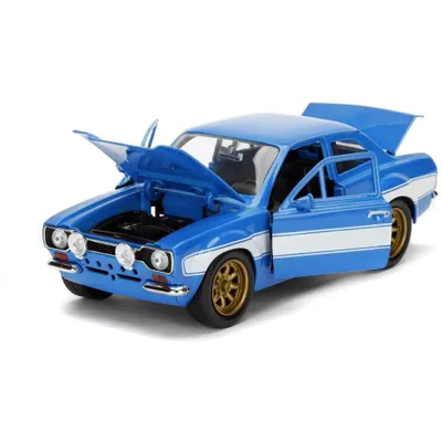 Brian's Ford Escort - Blå - Fast & Furious - Jada - 1:24