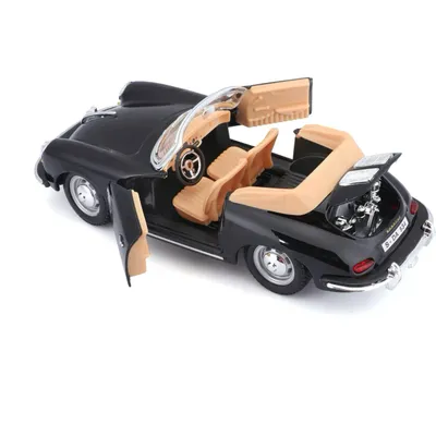 Porsche 356B Cabriolet - 1961 - Sort - Bburago - 1:24