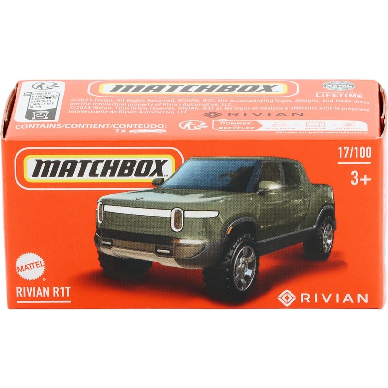 Rivian R1T - Grön - Power Grab - Matchbox