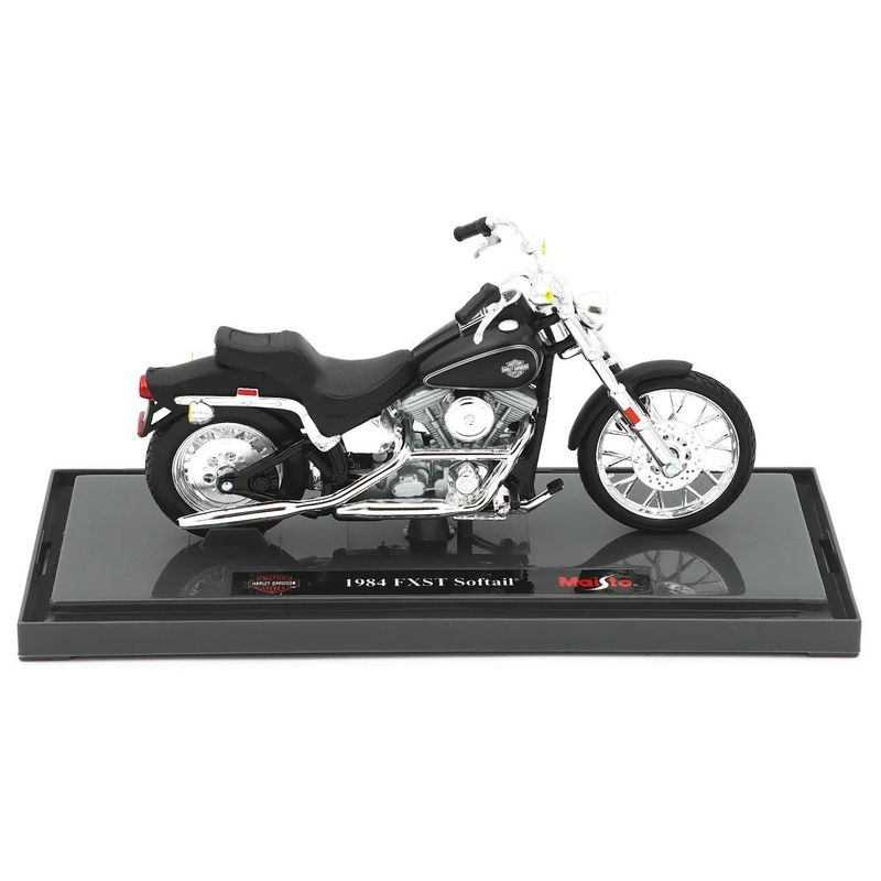 1984 FXST Softail - Harley-Davidson - Svart - Maisto - 1:18