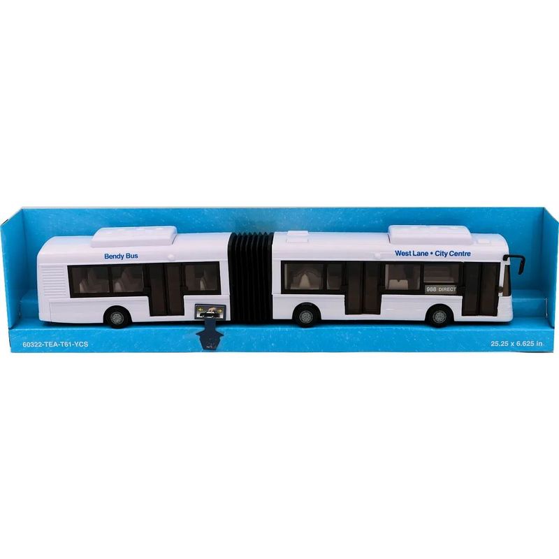 Stadsbuss - City Articulated Bus - Teama - 38 cm - Vit