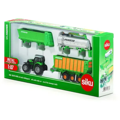 Deutz-Fahr - Giftpack med 3 Trailers - 1848 - Siku