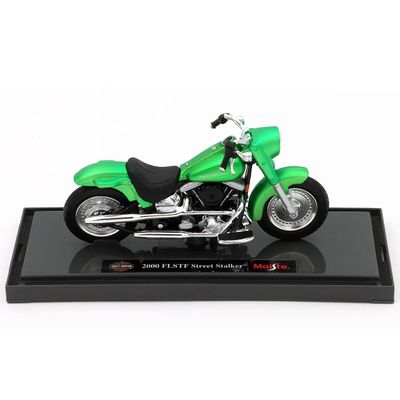 2000 FLSTF Street Stalker - Harley - Grön - Maisto - 1:18