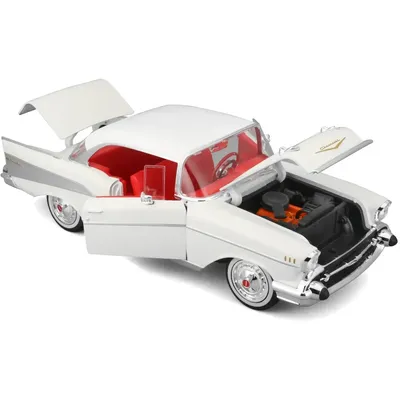 1957 Chevrolet Bel Air Coupe - Vit - Maisto - 1:18