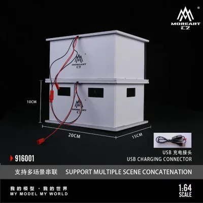 #16 Garage - Diorama - LED-belysning - 1:64