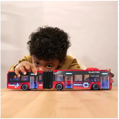 Volvo City Bus - Röd - Dicke Toys - 40 cm