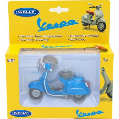 Vespa - Blå - Welly - 1:18