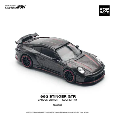 Porsche 911 (992) Stinger GTR - Carbon Edition (Red Line) - 192 - Pop Race - 1:64