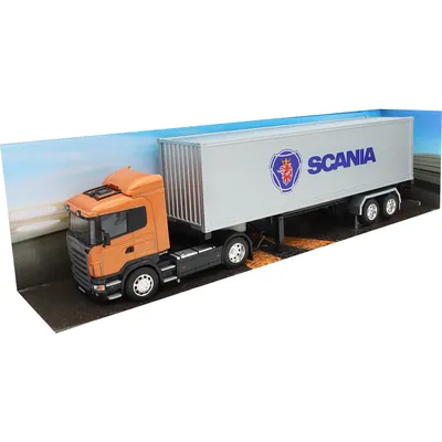 Scania R470 med trailer - Orange - Welly - 1:32 - 49 cm