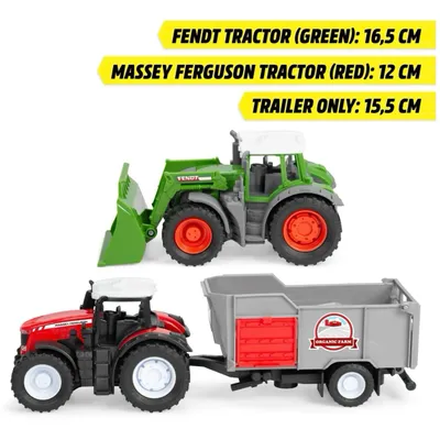 Massey Ferguson + Fendt + Vagn - Farm Set - Dickie Toys