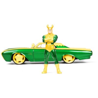 Loki & 1963 Ford Thunderbird - Grön - Marvel - Jada - 1:24