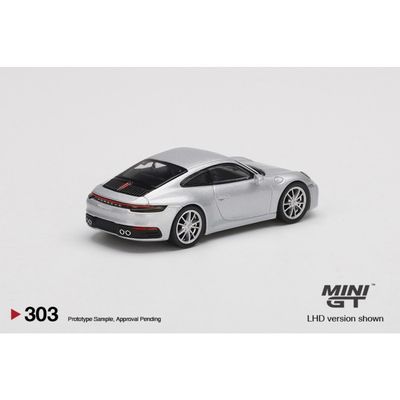 Porsche 911 Carrera 4S - Silver - 303 - Mini GT - 1:64