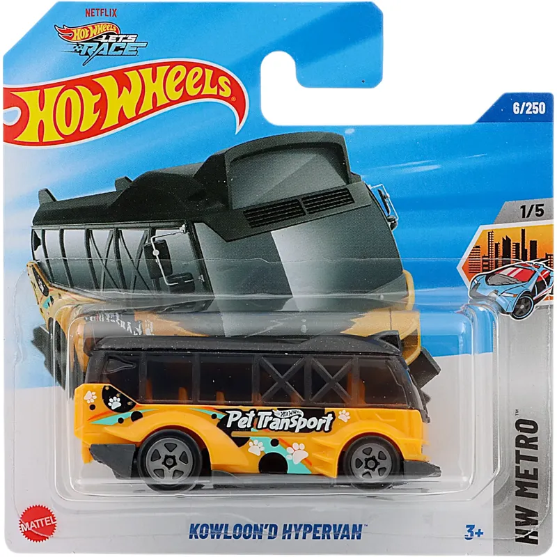 Kowloon'd Hypervan - Gul, Svart - HW Metro - 6/250 - Hot Wheels