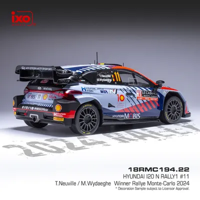 Hyundai i20 N Rally1 - Neuville / Wydaeghe 2024 - Ixo - 1:18