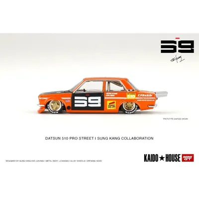 Datsun 510 Pro Street SK510 Orange - Kaido House - 1:64