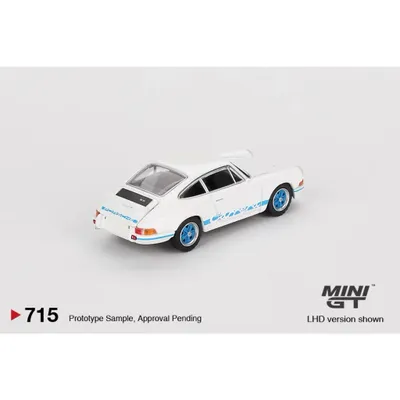 Porsche 911 Carrera RS 2.7 - Vit/Blå - LHD - Mini GT - 1:64