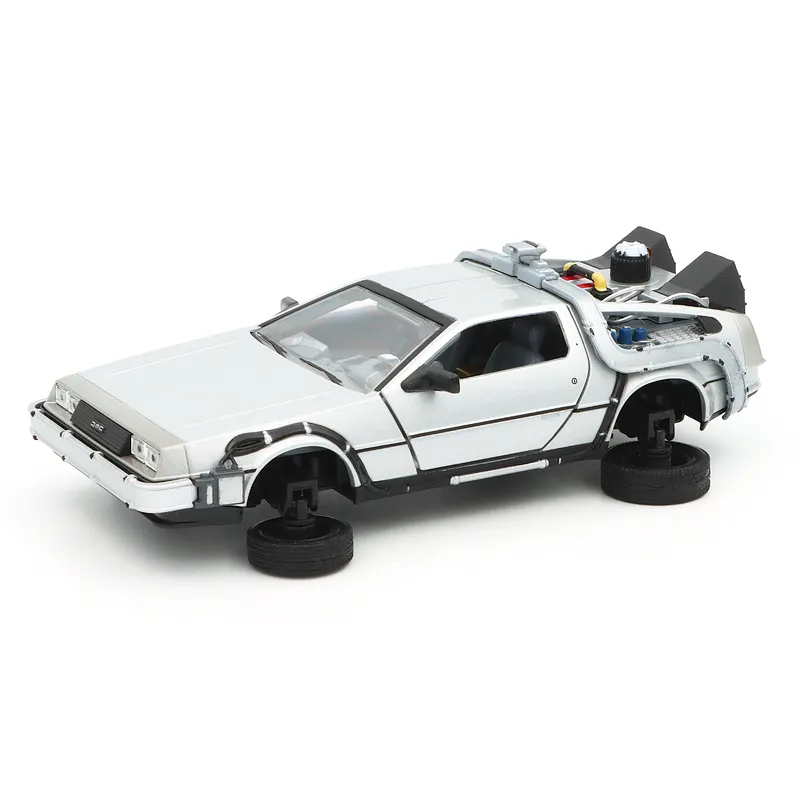 Time Machine - DeLorean - Back to the Future 2 - Silver - Welly - 1:24
