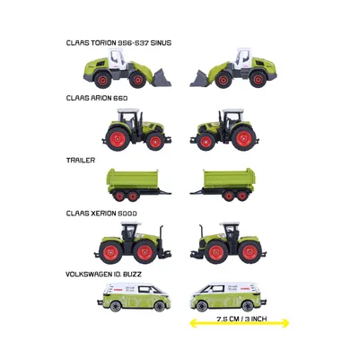 5-pack med lantbruksfordon - Farm - Claas - Majorette