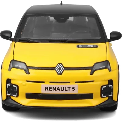 Renault 5 E-Tech - Gul / Svart - Bburago - 1:24