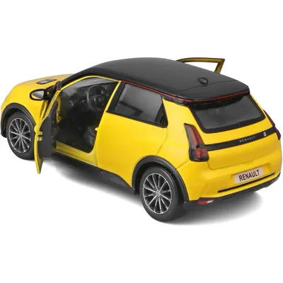 Renault 5 E-Tech - Gul / Svart - Bburago - 1:24
