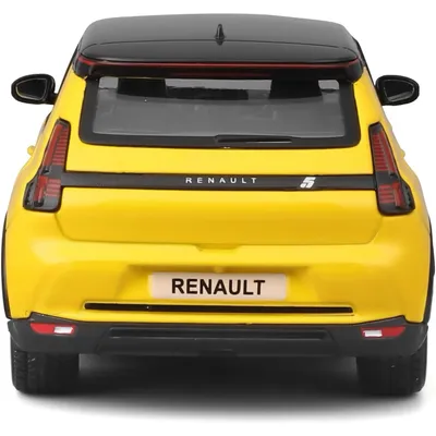 Renault 5 E-Tech - Gul / Svart - Bburago - 1:24