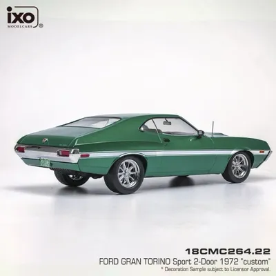 Ford Gran Torino Sport "Custom" - Grön - 1972 - Ixo Models - 1:18
