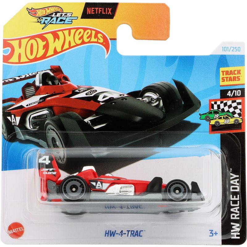 HW-4-TRAC - Röd - Let's Race - Netflix - Hot Wheels