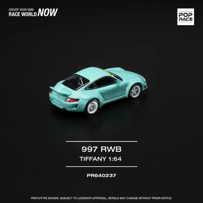 Porsche 911 (997) RWB - Tiffany Blue - 237 - Pop Race - 1:64