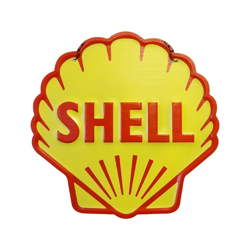 Shell logga - Plåtskylt - 40 x 40 cm