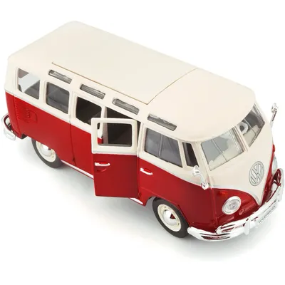 Volkswagen Van "Samba" Bus - Röd - Maisto - 1:25