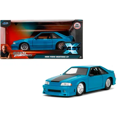 1989 Ford Mustang GT - Blå - Fast & Furious - Jada - 1:24