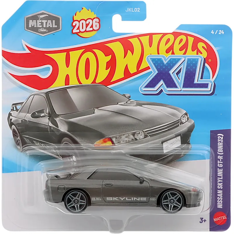 Nissan Skyline GT-R (BNR32) - Hot Wheels XL - Grå - 11 cm