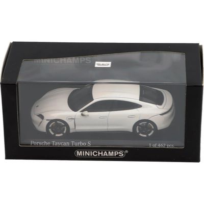 Porsche Taycan Turbo S - 2020 - Vit - Minichamps - 1:43