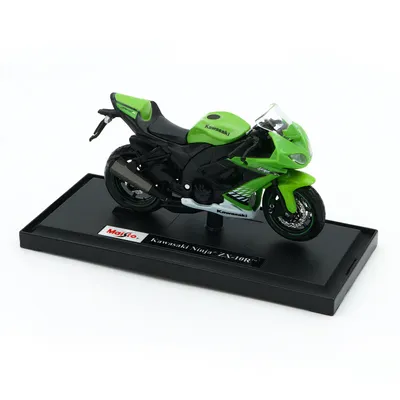 Kawasaki Ninja ZX-10R - Grön / Svart - Maisto - 1:18 - 11 cm