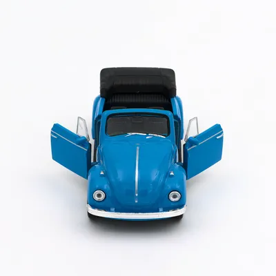 Volkswagen Beetle Convertible - Blå - Welly - 11 cm