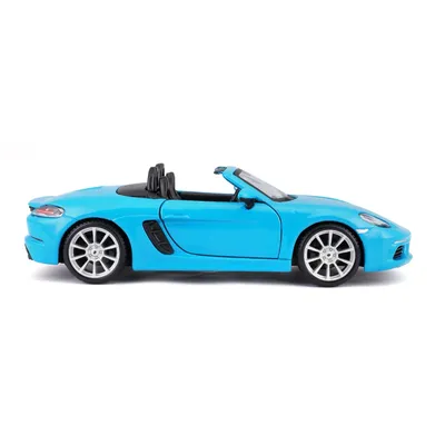 Porsche 718 (982) Boxster Cabriolet - Ljusblå - Bburago - 1:24