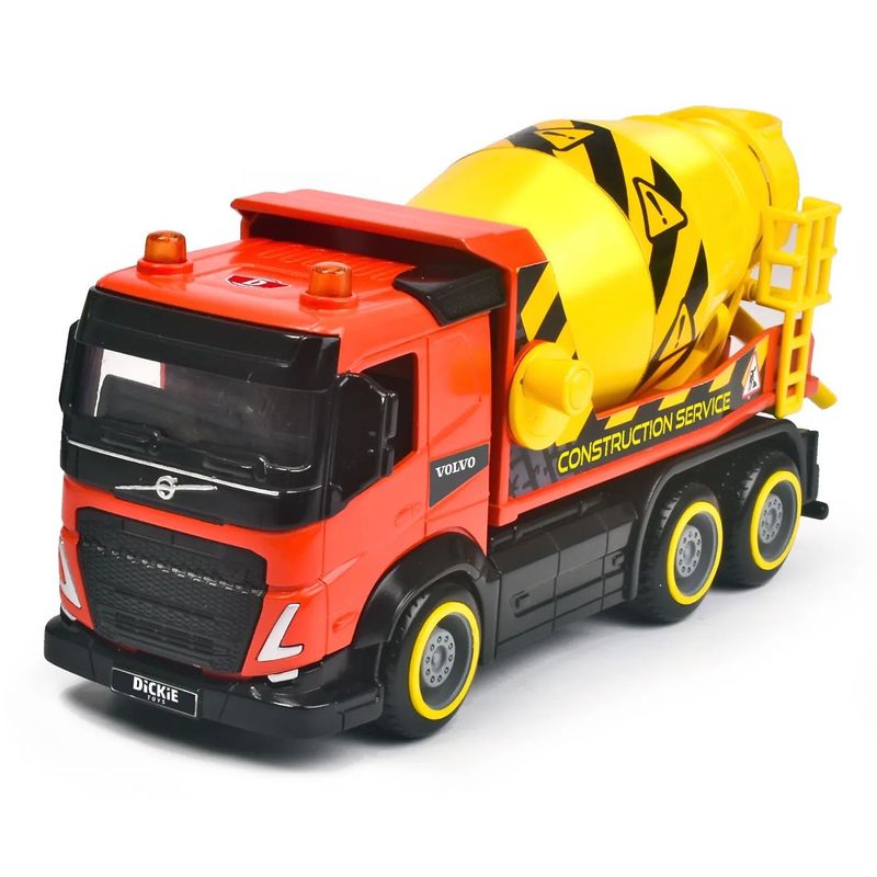 City Truck - Betongbil - Röd - Volvo - Dickie Toys - 19 cm
