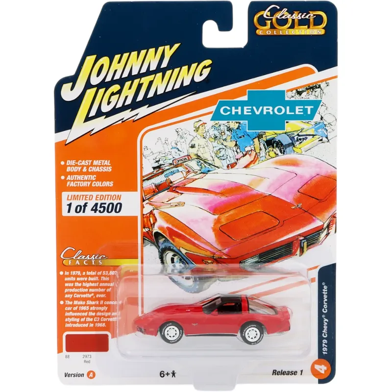 1979 Chevy Corvette - Röd - Johnny Lightning - 1:64