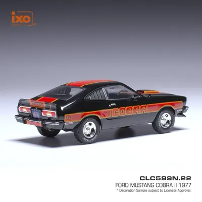 Ford Mustang Coba II - 1977 - Svart - Ixo Models - 1:43
