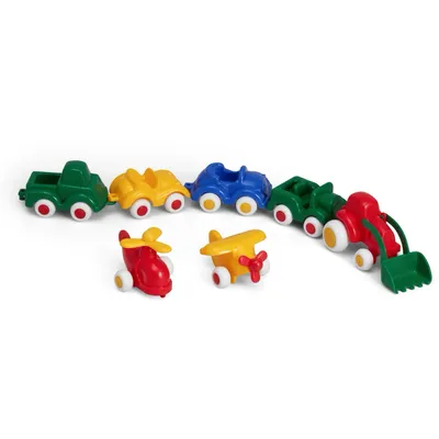 Mini bamser - 7 stk - Rød, blå, grøn, gul - Viking Toys