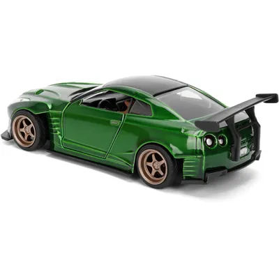 2009 Nissan GT-R (R35) Ben Sopra - Grön - Pink Slips - Jada - 13 cm
