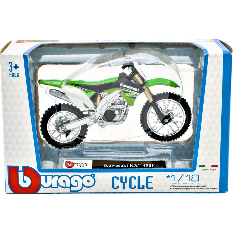 Kawasaki KX 450F - Bburago - 1:18 - 12 cm