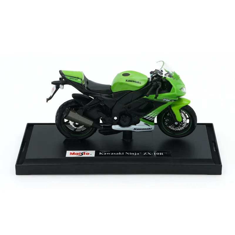 Kawasaki Ninja ZX-10R - Grön / Svart - Maisto - 1:18 - 11 cm