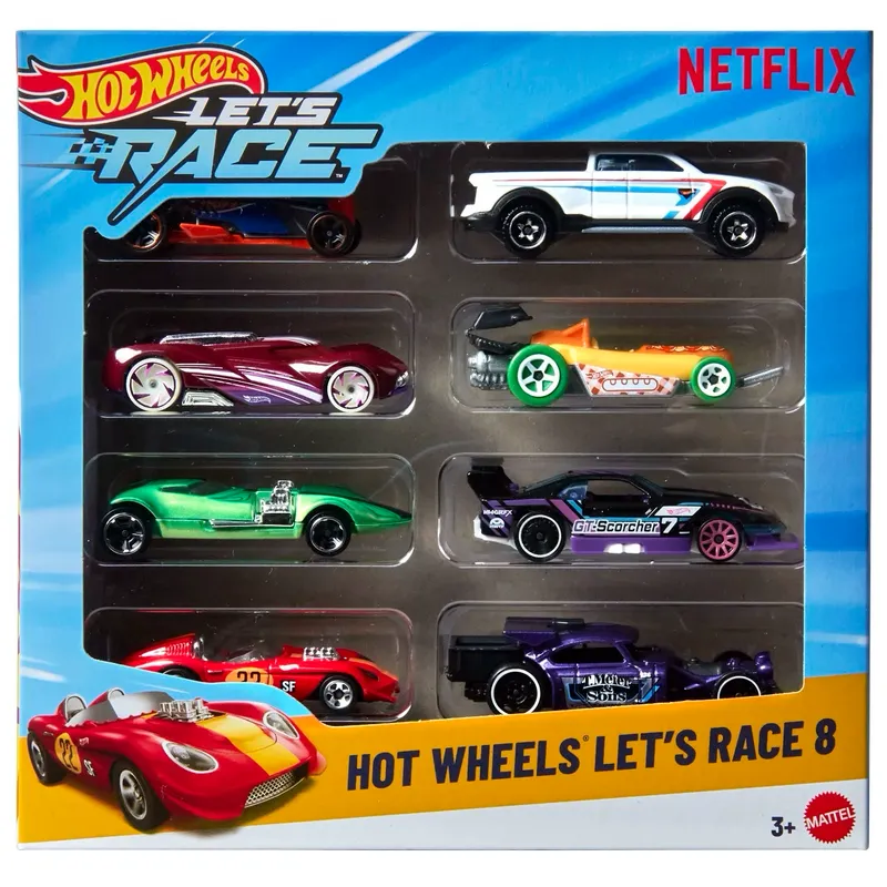 Hot Wheels Let's Race 8 - 8-pak med legetøjsbiler