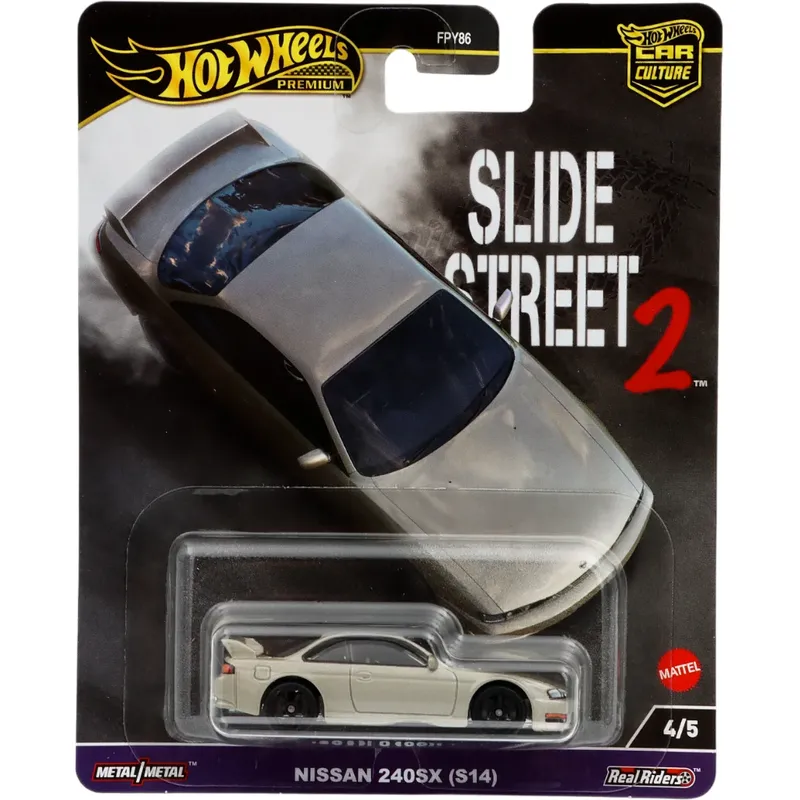 Nissan 240SX (S14) - Grå - Slide Street 2 - 4/5 - Hot Wheels